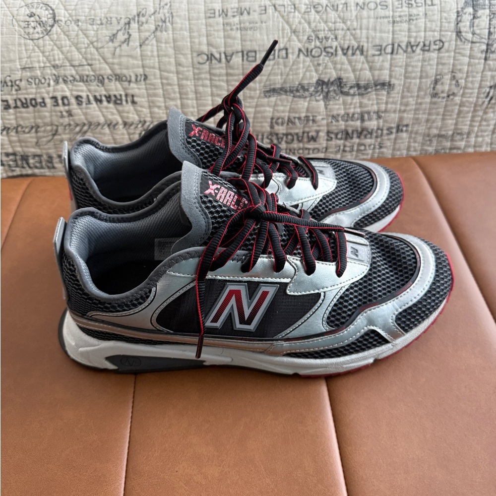 New Balance Black and Gray Athletic Shoes with Chunky Design